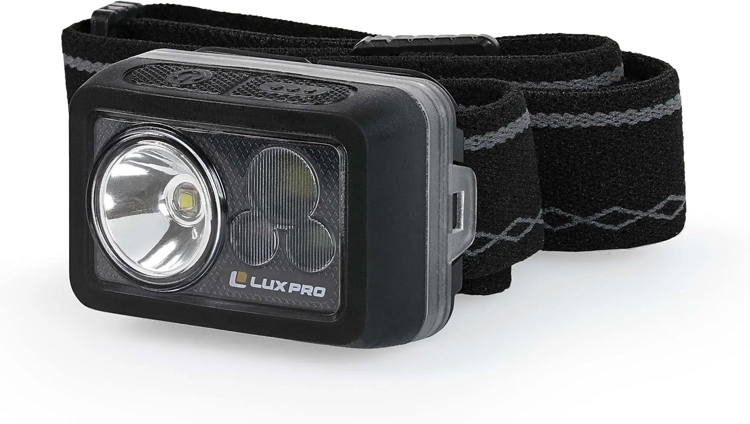 LUXPRO Bright Multi-Function 374 Lumen Waterproof LED Headlamp - Portable LED Light for Up to 10 Hours of Use - Outdoor Lighting or Emergency Light with Adjustable Headband - Batteries Included