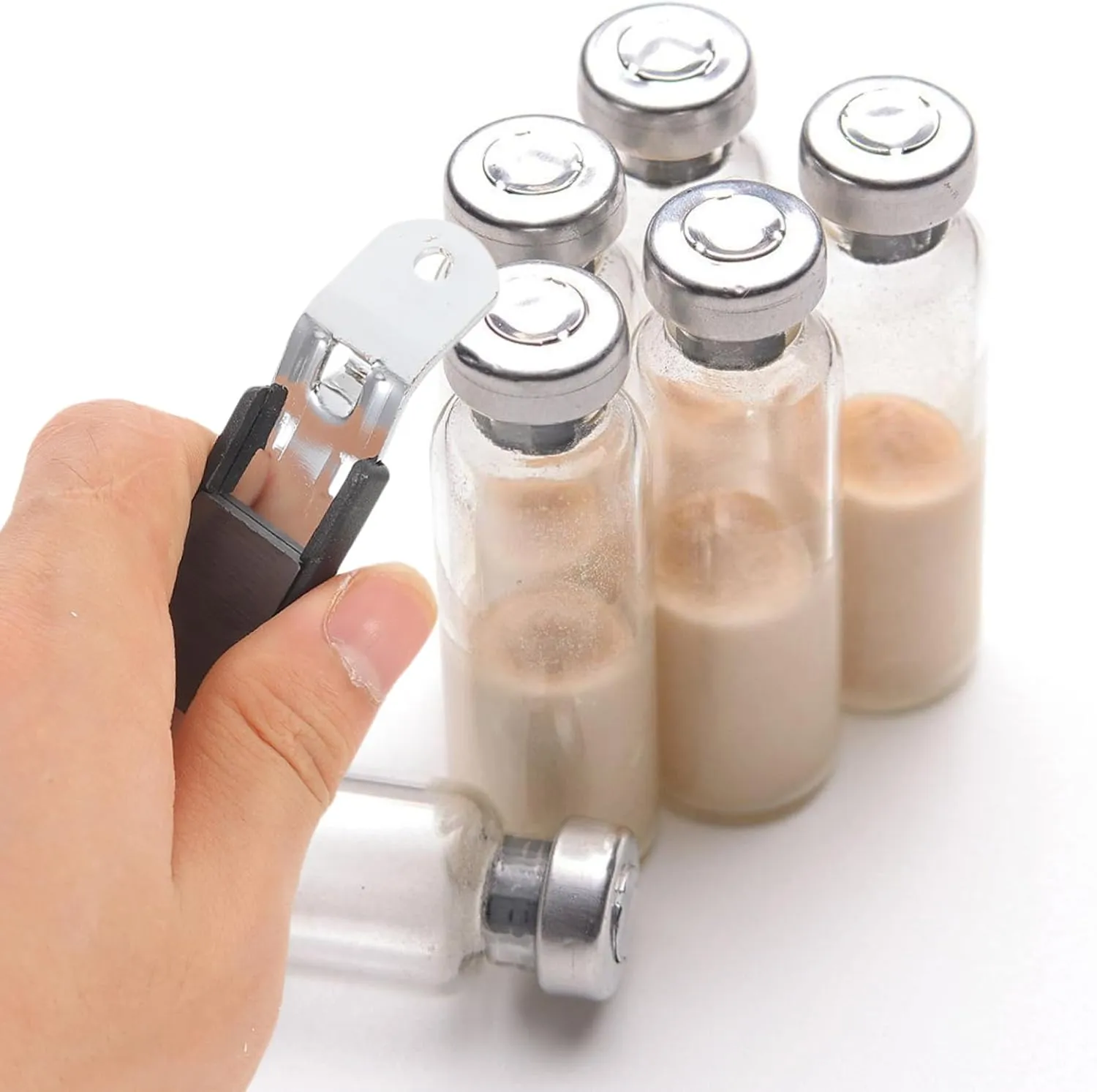 Luxshiny 4sets Bottle Opener Card Portable Soda Can Opener Nurse Helper Professional Vial Breaker Stainless Steel Mini 2pcs*4