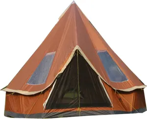 Luxury 4M Bell Tent, Tent Yurt 210D Oxford India Tent, Waterproof Bell Tent, Portable Privacy Tent for Family Camping Outdoor Hunting (Green) (Orange)