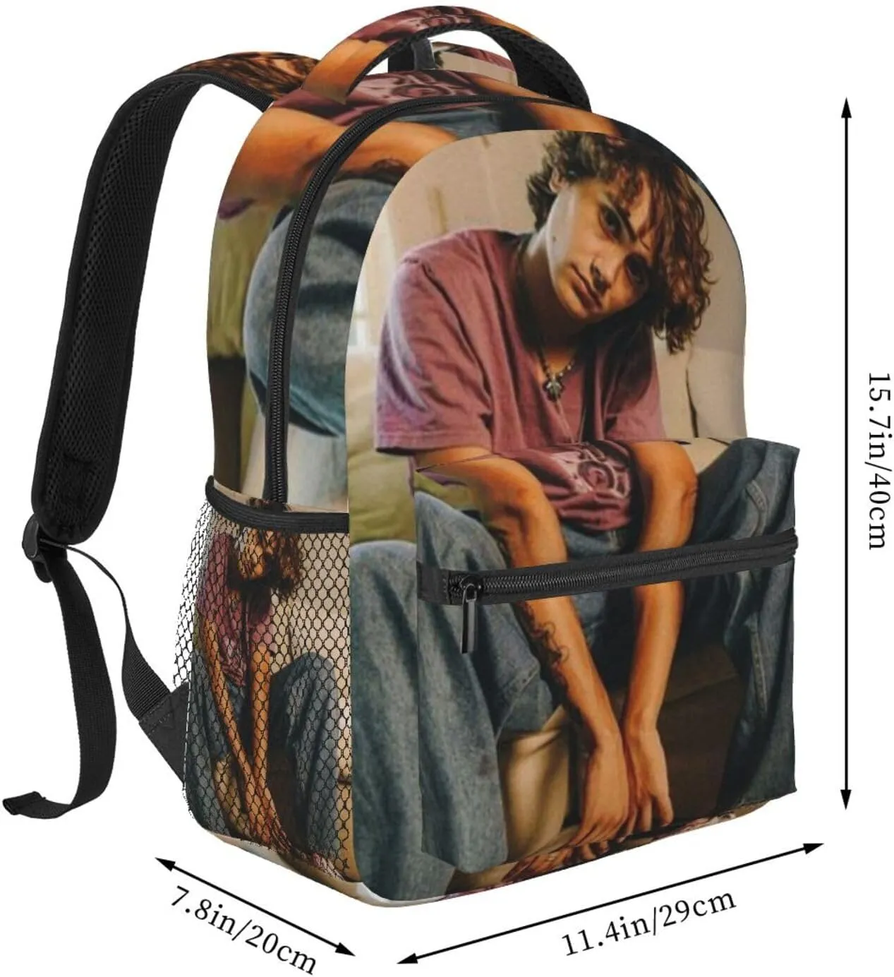 M-ichael Cimino Casual Student Backpack With Adjustable Shoulder Straps And Cushioned Back For Comfort Black
