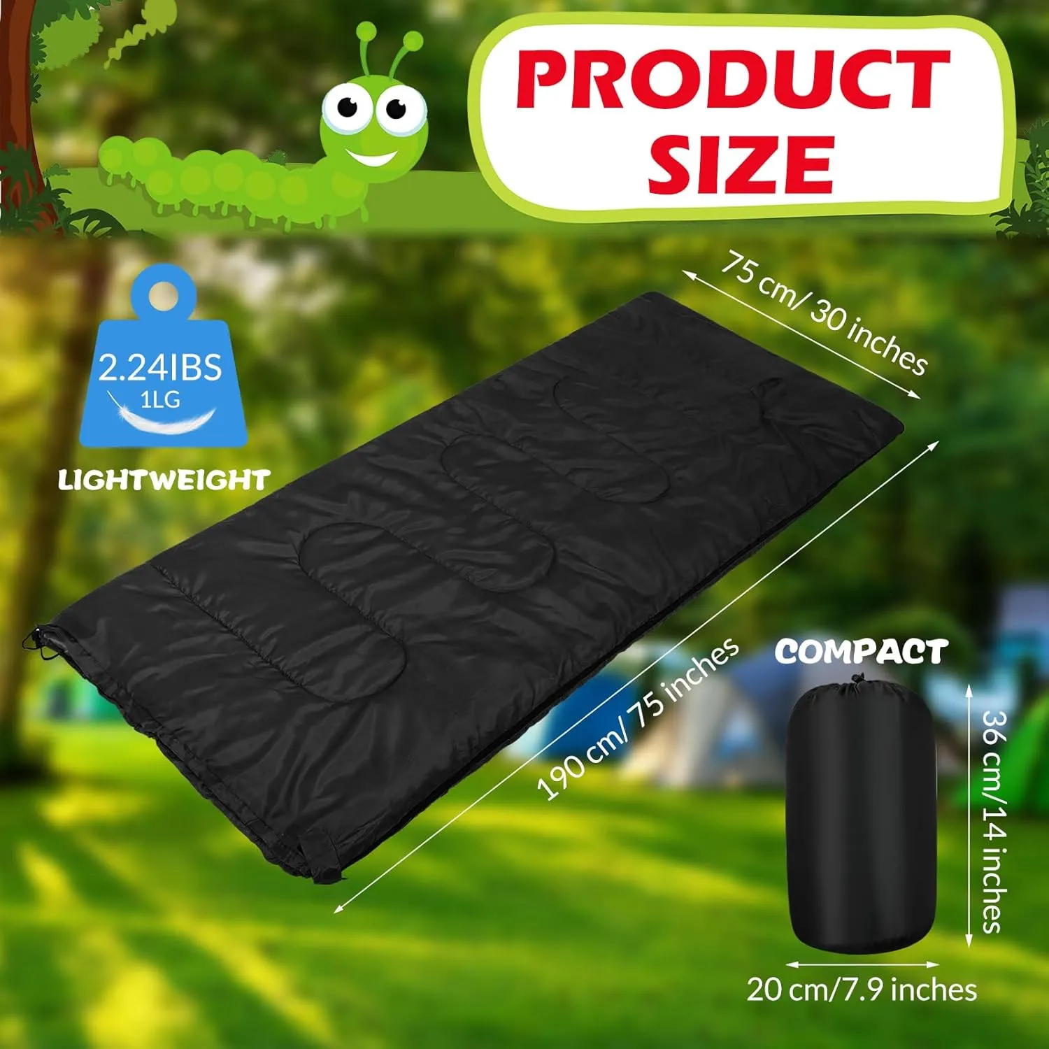 Macarrie 12 Pack Sleeping Bags for Adults Bulk Warm Cold Weather Kids Camping Sleeping Bag for Homeless Lightweight Waterproof Compression Sack for Backpacking Traveling Hiking Outdoor
