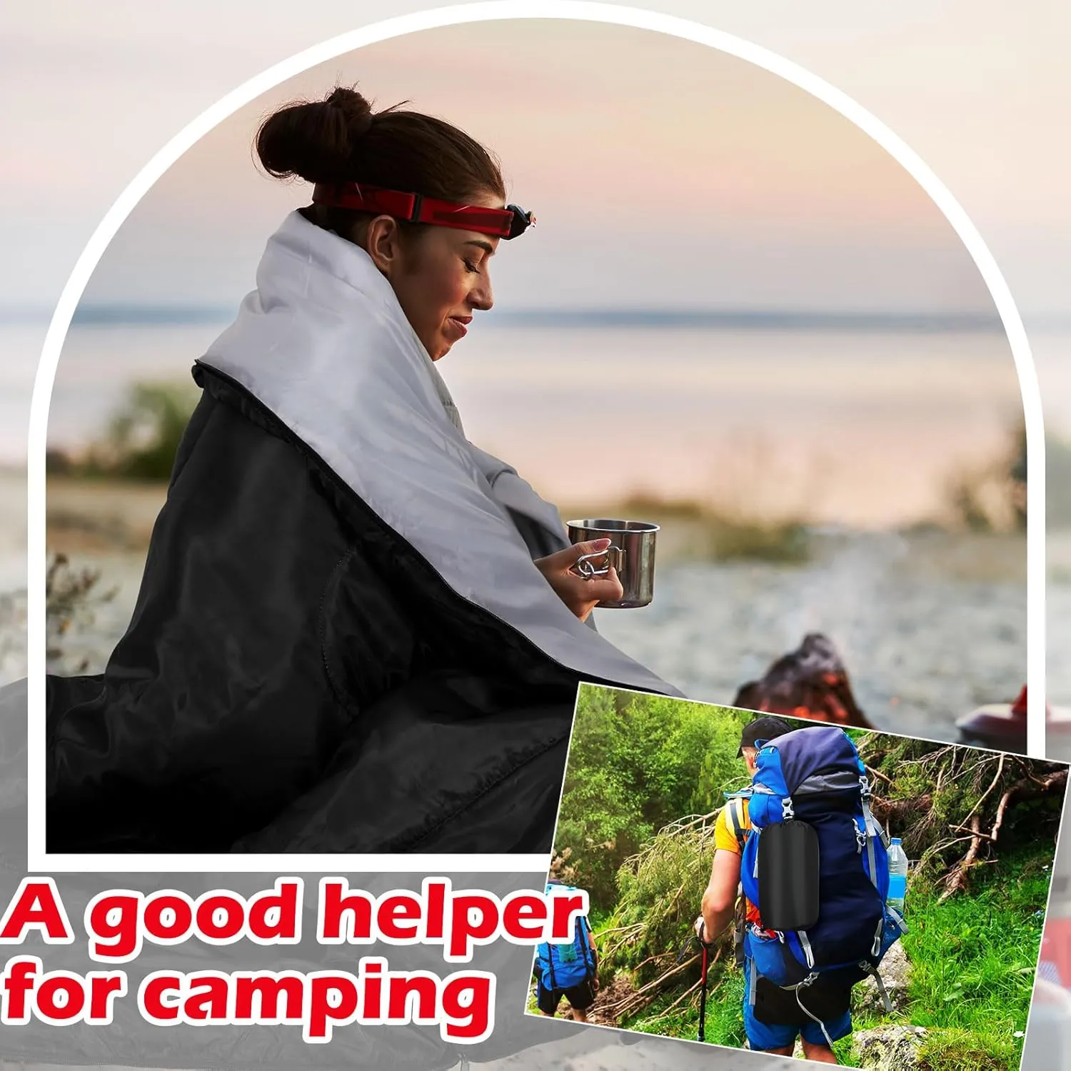 Macarrie 12 Pack Sleeping Bags for Adults Bulk Warm Cold Weather Kids Camping Sleeping Bag for Homeless Lightweight Waterproof Compression Sack for Backpacking Traveling Hiking Outdoor