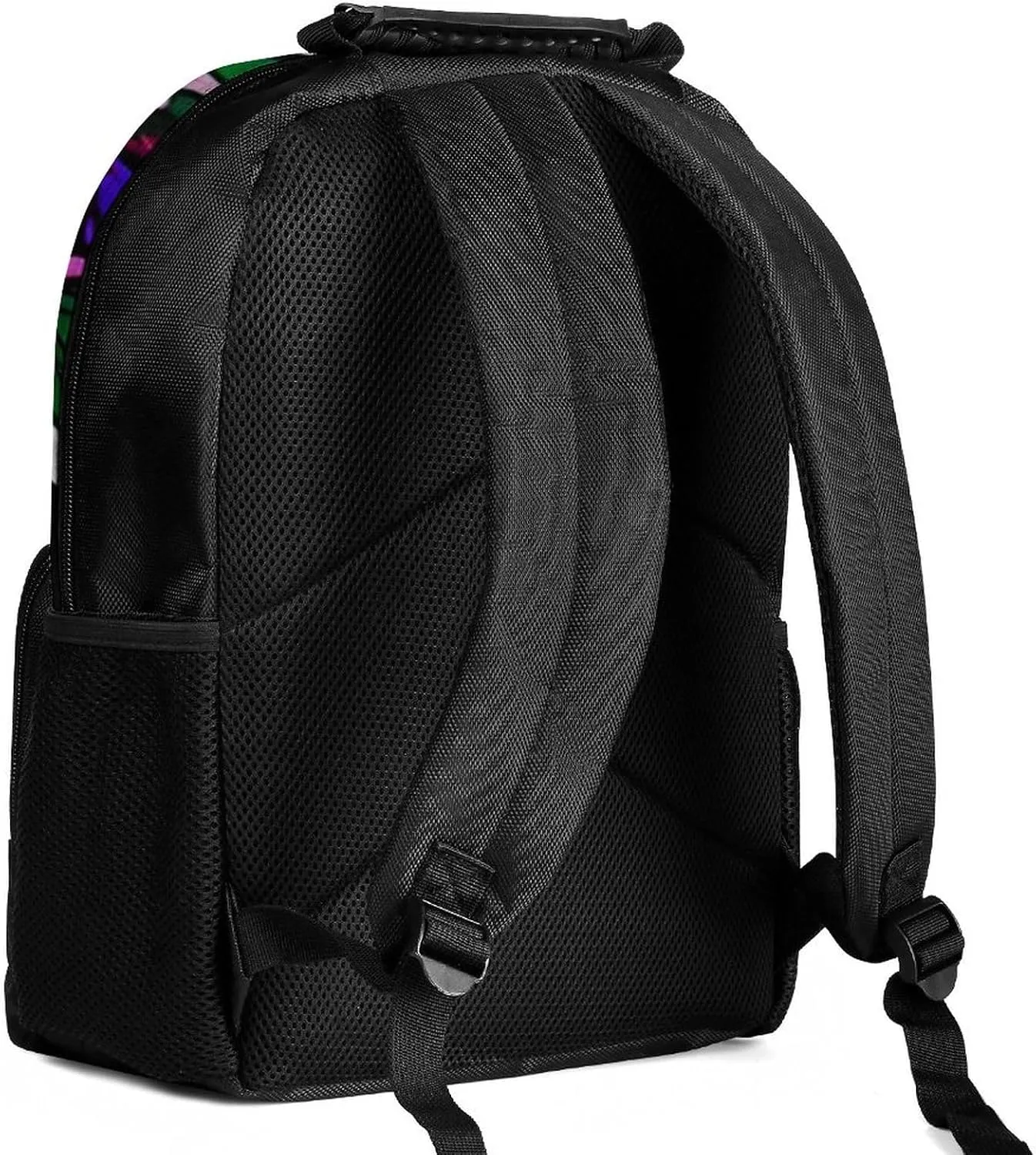 Magic Mushrooms Skull Psychedelic Butterfly Art Shoulder Book Bags Polyester Multipurpose Anti-Theft Carry On Bag Large Capacity Travel Hiking & Camping Rucksack
