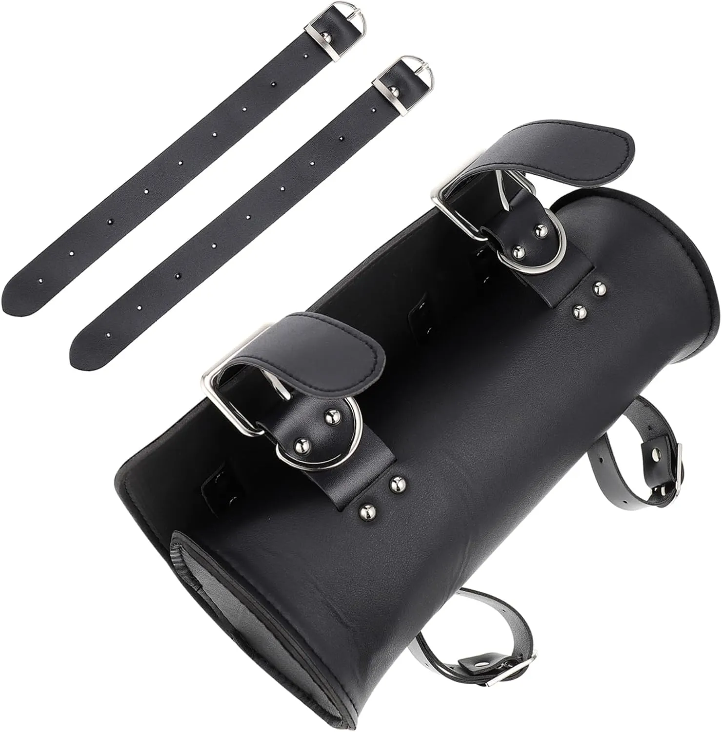 MAGICLULU Motorcycle Tail Bag Waterproof Backpack Bike Frame Bag Durable Leather Large Storage Rainproof
