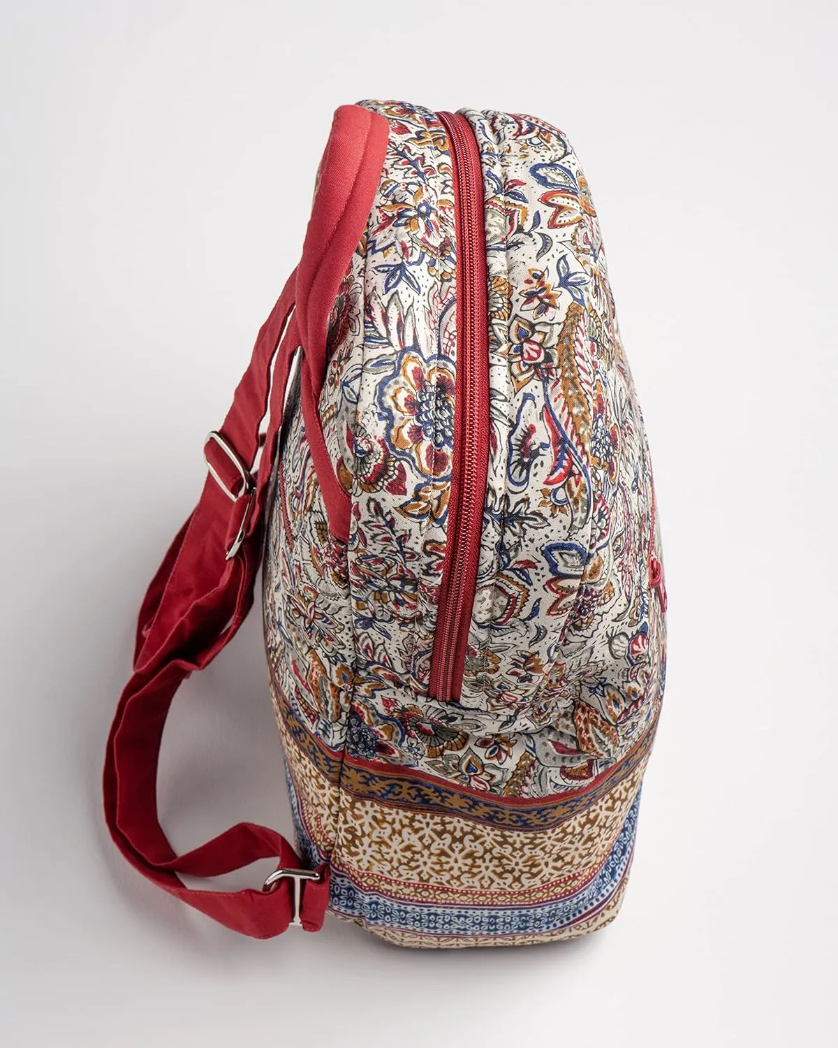 Maison d' Hermine Backpack Cotton Shoulder Backpack with Small Pouch Lightweight Bag for Travel Work Beach Perfect for Women & Men (Jaipur)