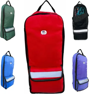Majestic Ally Halter Bridle Carry Bag - Reflective, Padded with Front Large Pocket Tack Carry Bag to Keep Horse Tack Clean and Safe (Red)