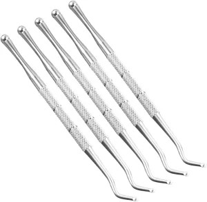 Manicure Kit 5pcs Stainless Steel Single Head Nail File Metal Fingernail Toenail Filers for Home Use