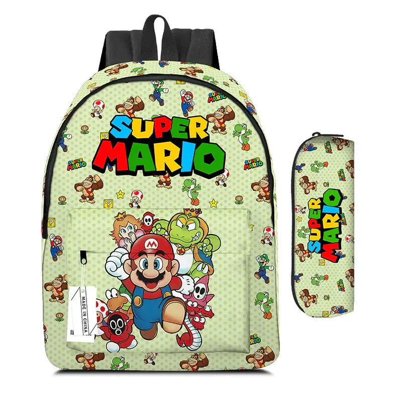 Mario Cartoon Backpack Set with Lunch Bag & Pencil Case