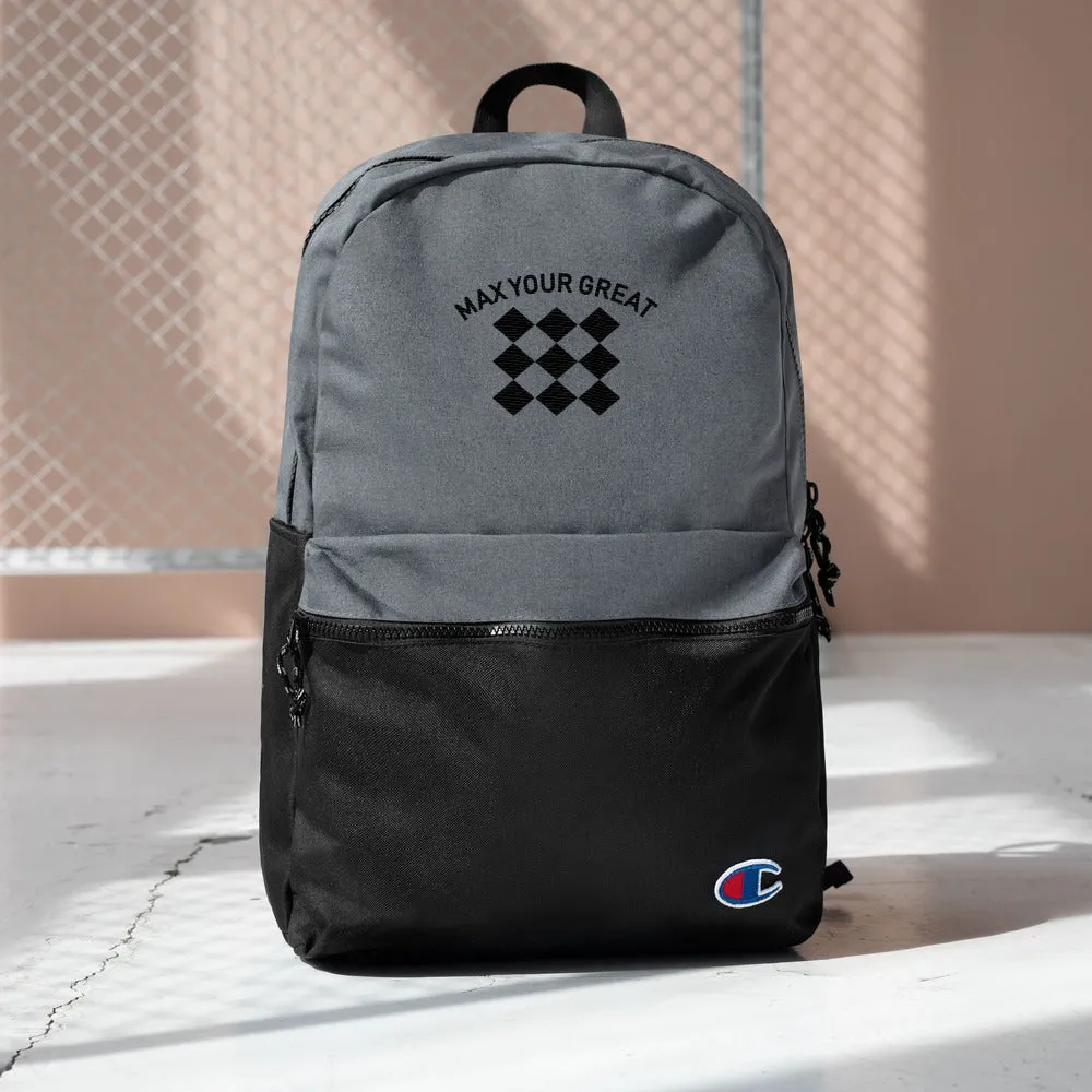 Max Your Great Embroidered Champion Backpack