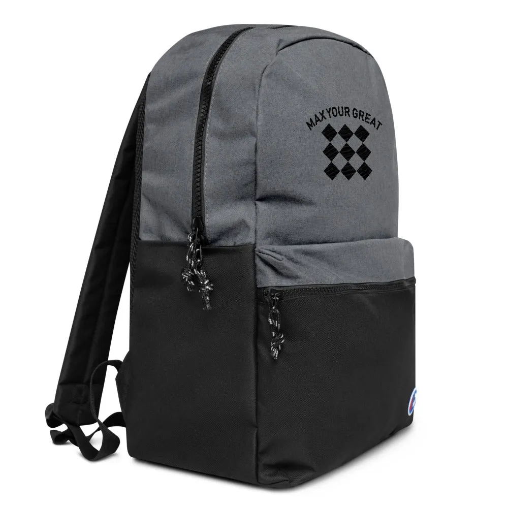 Max Your Great Embroidered Champion Backpack
