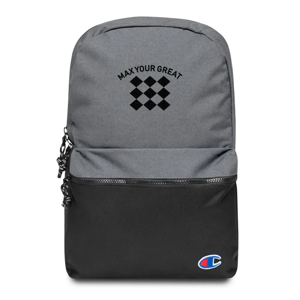 Max Your Great Embroidered Champion Backpack