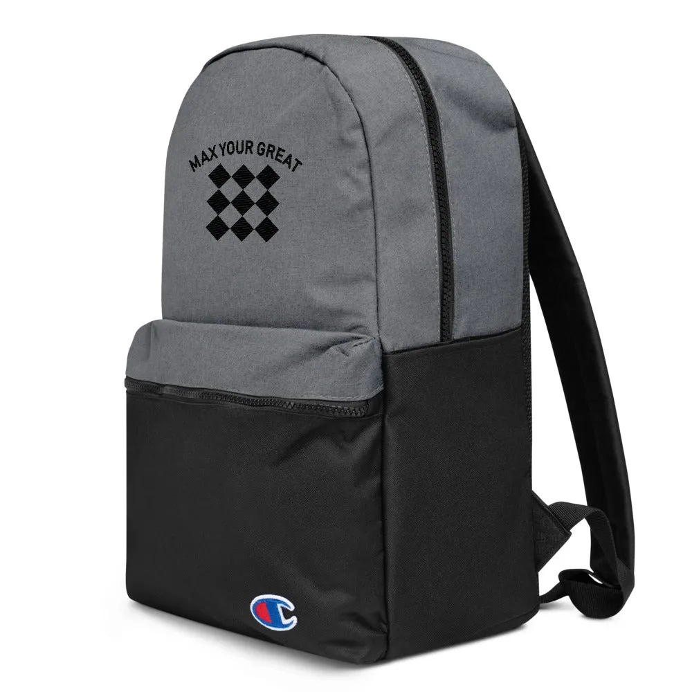 Max Your Great Embroidered Champion Backpack