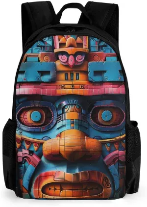 Maya Face Mask Laptop Backpack Lightweight Travel Shoulder Bag Casual Daypack for Men Women