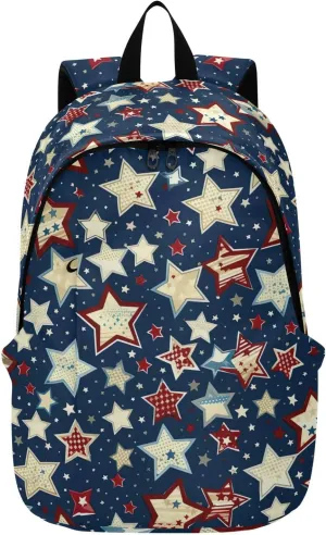 MCHIVER Travel Backpack American July 14th Casual Daypack Backpacks Lightweight Carry on Bag Water Resistant Hiking Backpack for Men and Women