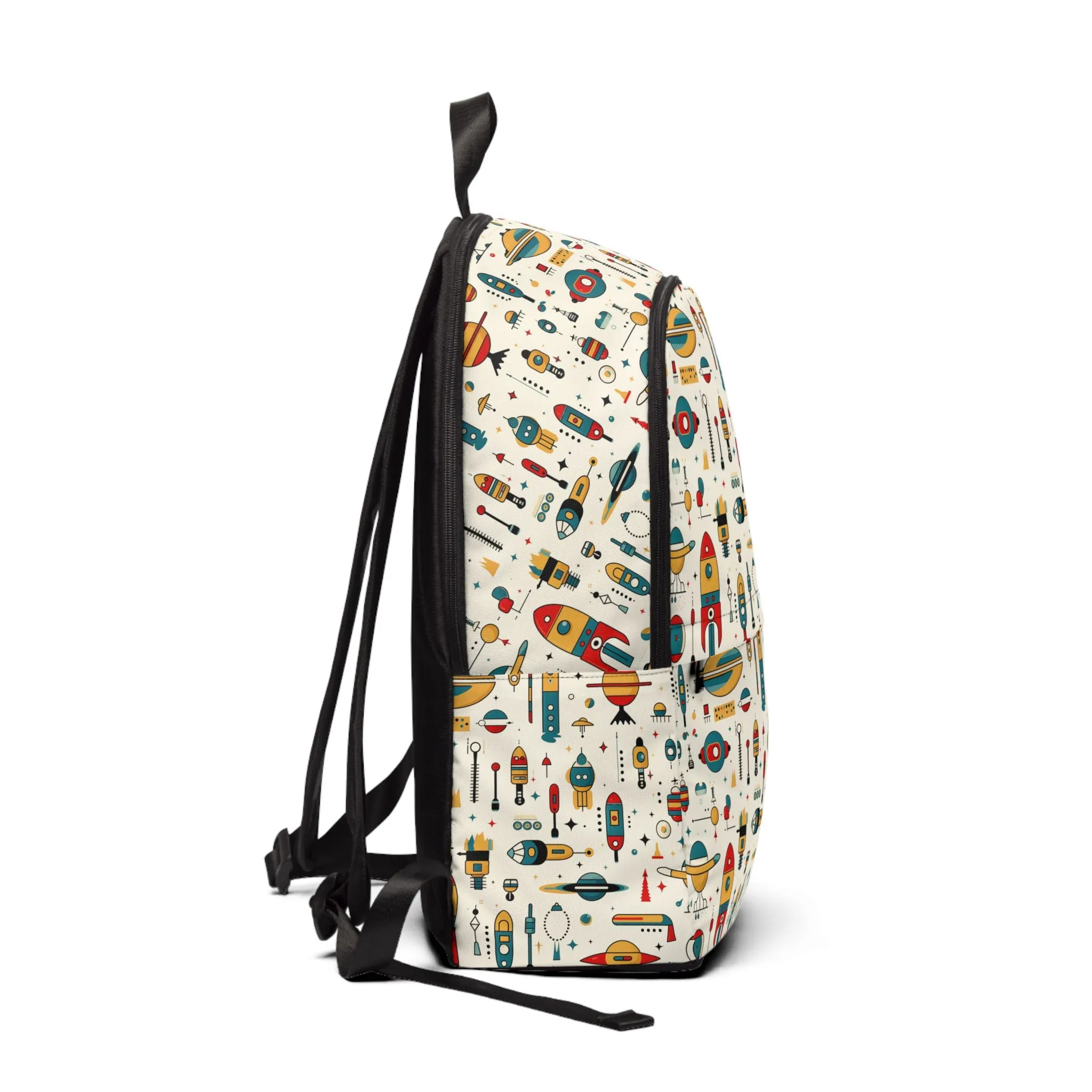 MCM Styled Laptop Backpack - Unisex Fabric Bag, School Bookbag, Travel Rucksack, Fashion Knapsack, Designer Daypack