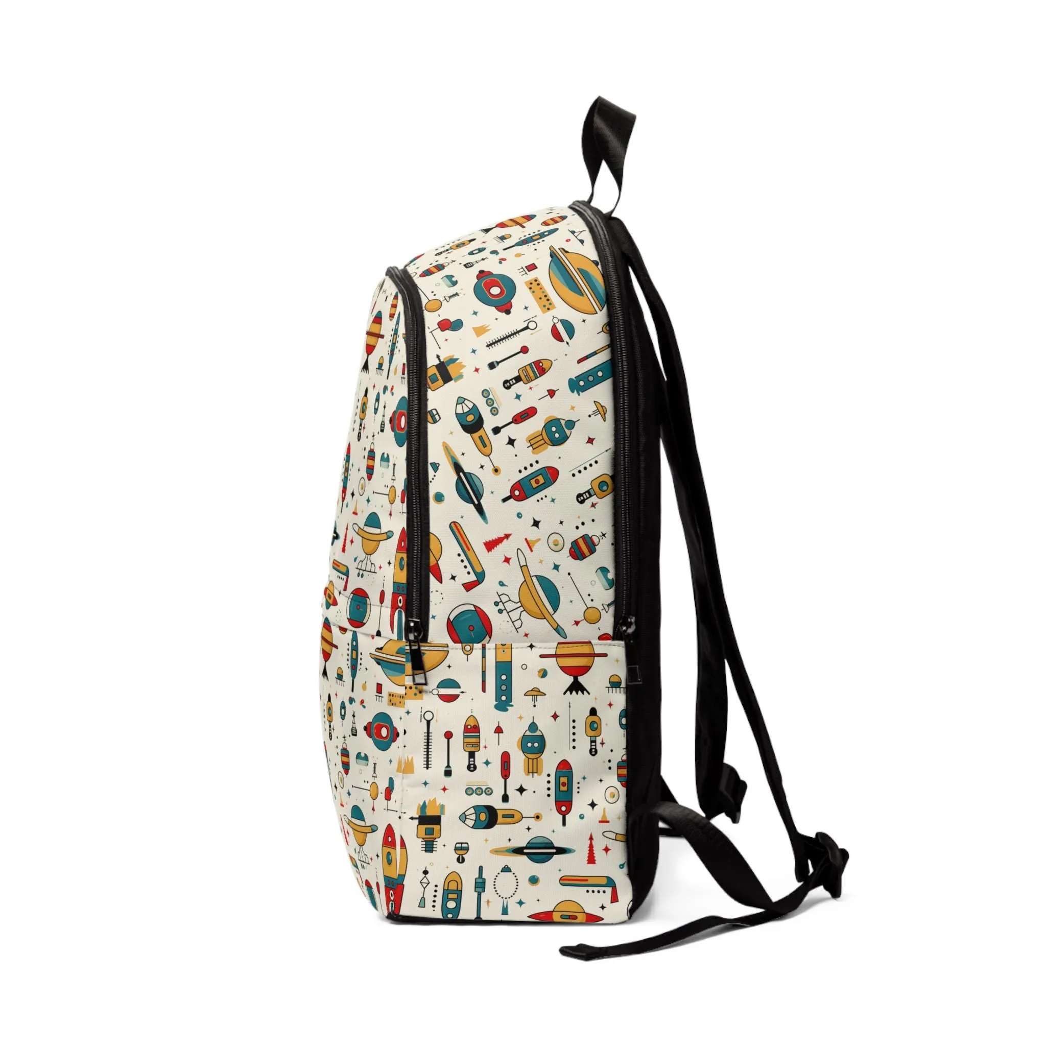 MCM Styled Laptop Backpack - Unisex Fabric Bag, School Bookbag, Travel Rucksack, Fashion Knapsack, Designer Daypack