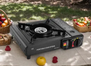 ME-2900 Dual Fuel Camping Stove Propane/Butane Portable Stove with Carrying Case | 10,000 BTU Wind-Resistant Stove for Camping, Hiking & Emergency Survival | Instant Ignition