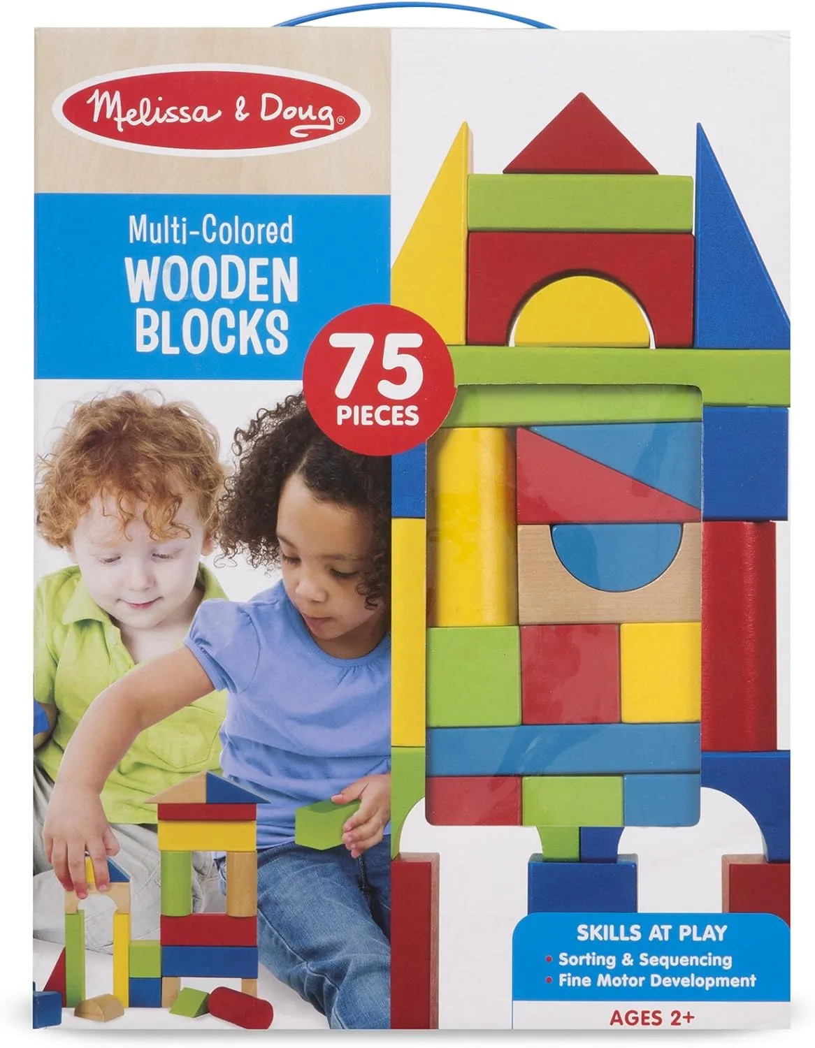 Melissa & Doug Multi Colored Wooden Blocks (75 pc.)