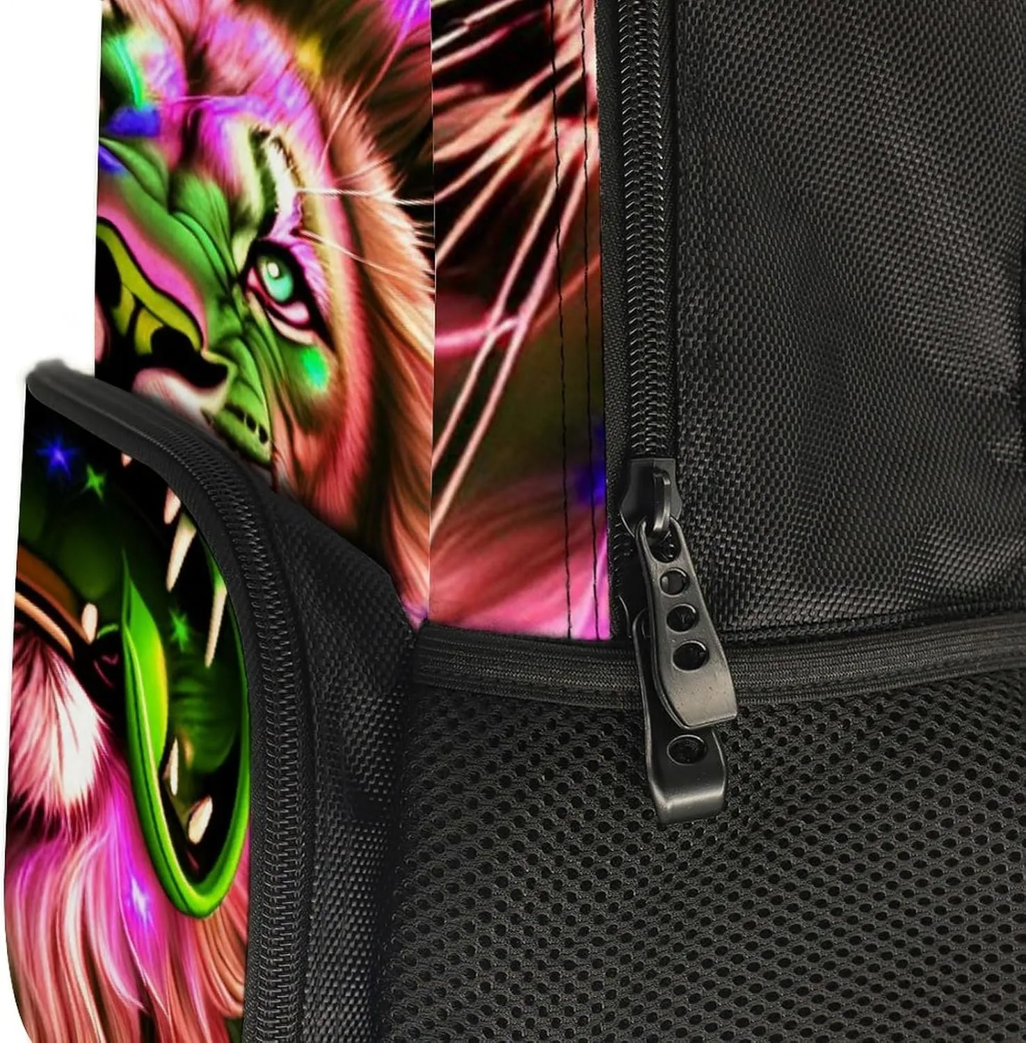 Men & Women Lightweight Lion Howling Art Casual Daypack Large Capacity Bookbag With Adjustable Shoulder Straps for Gym Business Bicycle