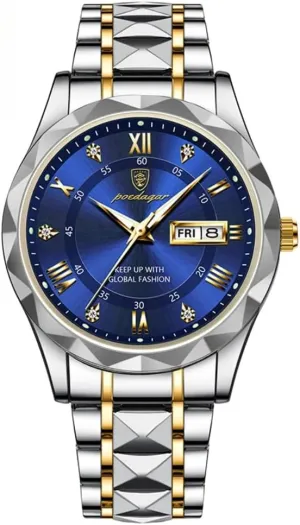 Men Quartz Watch Luxury for Man Sports Business Waterproof Luminous Stainless Steel Week Date Men's Watches Male Clock