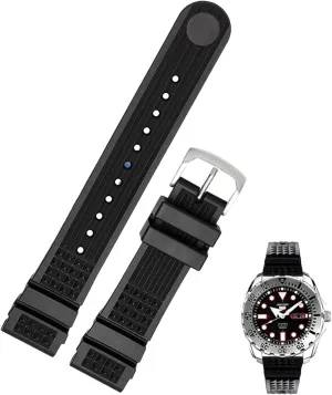 Men Silicone Sport Watch Band For Seiko SRP601J1 Water Ghost Canned Watch Strap Diving Waterproof Bracelet