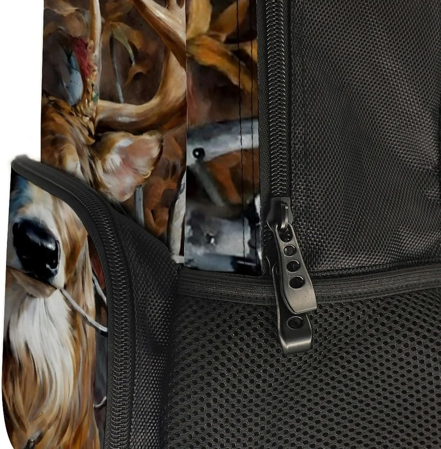 Men Women Lightweight Camo Elk Deer Withered Branches Casual Daypack Big Capacity Bookbag With Padded Straps for Gym Travel Walking Cycling