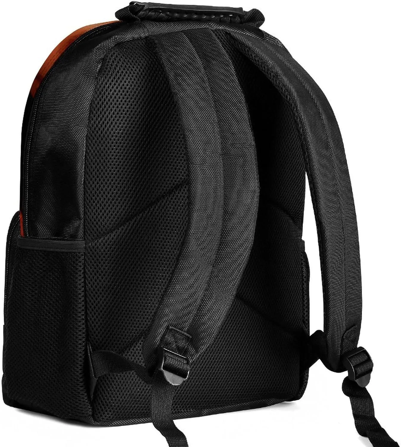 Men Women Polyester African American Women Black Woman Butterfly Flower Art Casual Daypack Large Capacity Carry On Bag With Adjustable Shoulder Straps for Camping Work Running