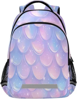 Mermaid Scales Design Waterproof Backpack - Casual Outdoor Sports Daypack with Ergonomic Shoulder Straps#562