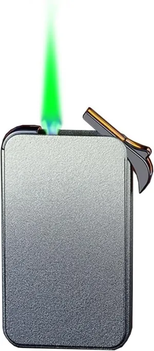 Metal Lighter with Visible Butane Window, Windproof and Adjustable Flame, Butane refillable, Lightweight and Easy to Carry, an Essential Tool for Camping, Allowing You to Enjoy a Worry-fr