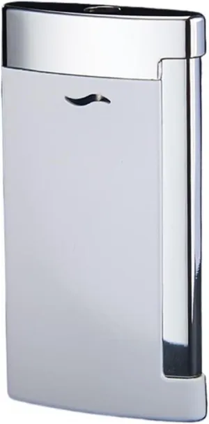 Metal Slim Men's Lighter, Slim Torch Lighter, Portable Jet Flame Butane Lighter, Refillable and Adjustable Flame Lighter for Candle Camping Gifts (Butane Not Included)(White)