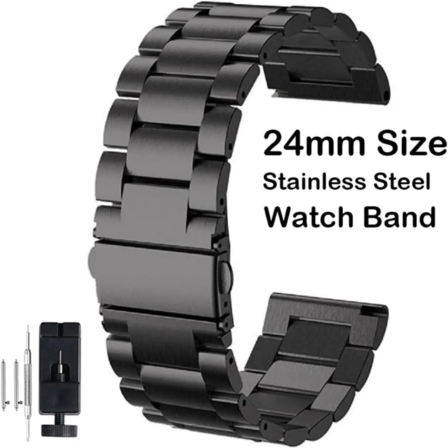 Metal Watch Band 24mm Universal Replacement Wristband Quick Release Stainless Steel Watch Band for Smart Watch Watch Accessories
