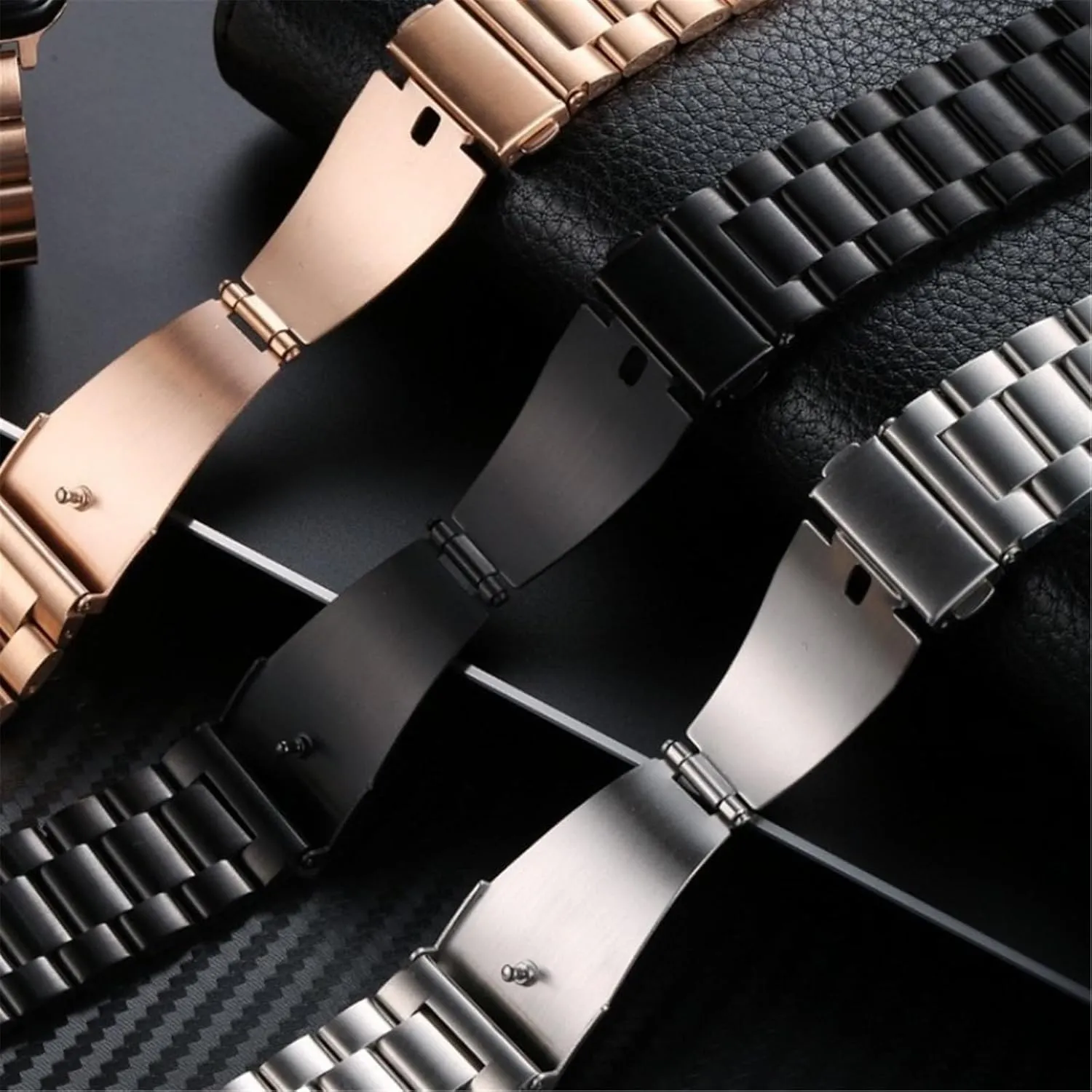 Metal Watch Band 24mm Universal Replacement Wristband Quick Release Stainless Steel Watch Band for Smart Watch Watch Accessories