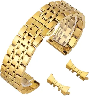 Metal Watch Strap Men Women 18mm 20mm 22mm Watch Sports Stainless Steel Belt Steel Watch Strap Quick Release Watch Strap Watch Bracelet Wristband(Gold,12mm)