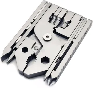Micro Pocket Multitool Kit, Stainless Steel Foldable Compact Pliers Multifunctional Folding Pliers for Home Outdoor Camping Travel (25 in 1)
