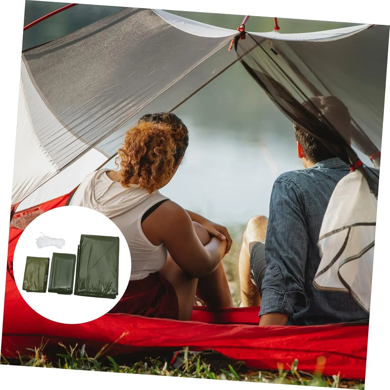 Mikikit First Aid Blanket Tent Thermal Survival Portable Camping Tent Emergency Sleeping Sack Outdoor Tent