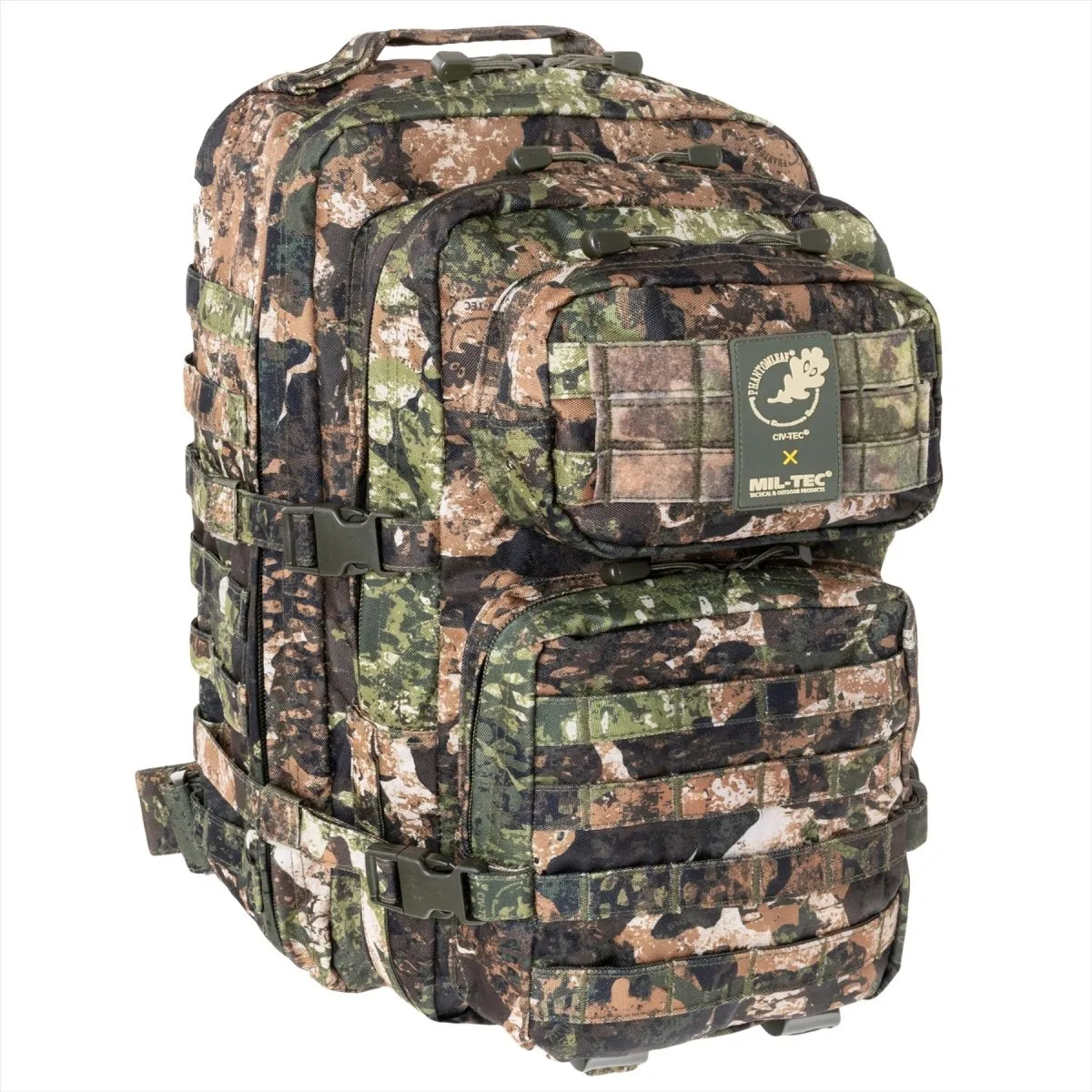 MIL-TEC US Assault Tactical Backpack 36L Ergonomic Formed Padded Shoulders