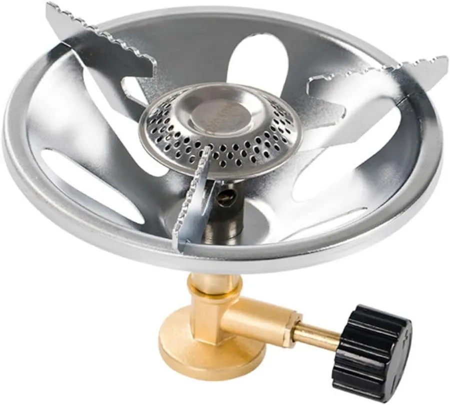 Milisten Backpacking Picnic Portable Gas Stove Burner Camping Gas Stove Head Windproof Design