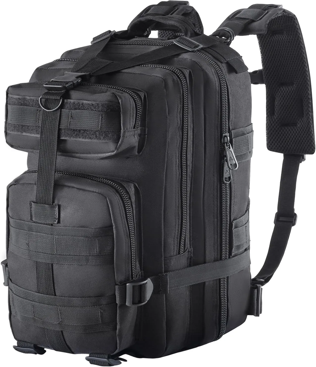 Military Rucksack – Advanced Tactical Backpack with MOLLE Modular Design – 25L Backpack for Hiking and Camping – Lightweight Black Backpack for Men – 900D Oxford Material