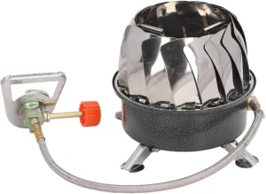 Mini Camping Stove, Lightweight Backpacking Stove Foldable for Hiking for Outdoor (Round with Tube Buckle)