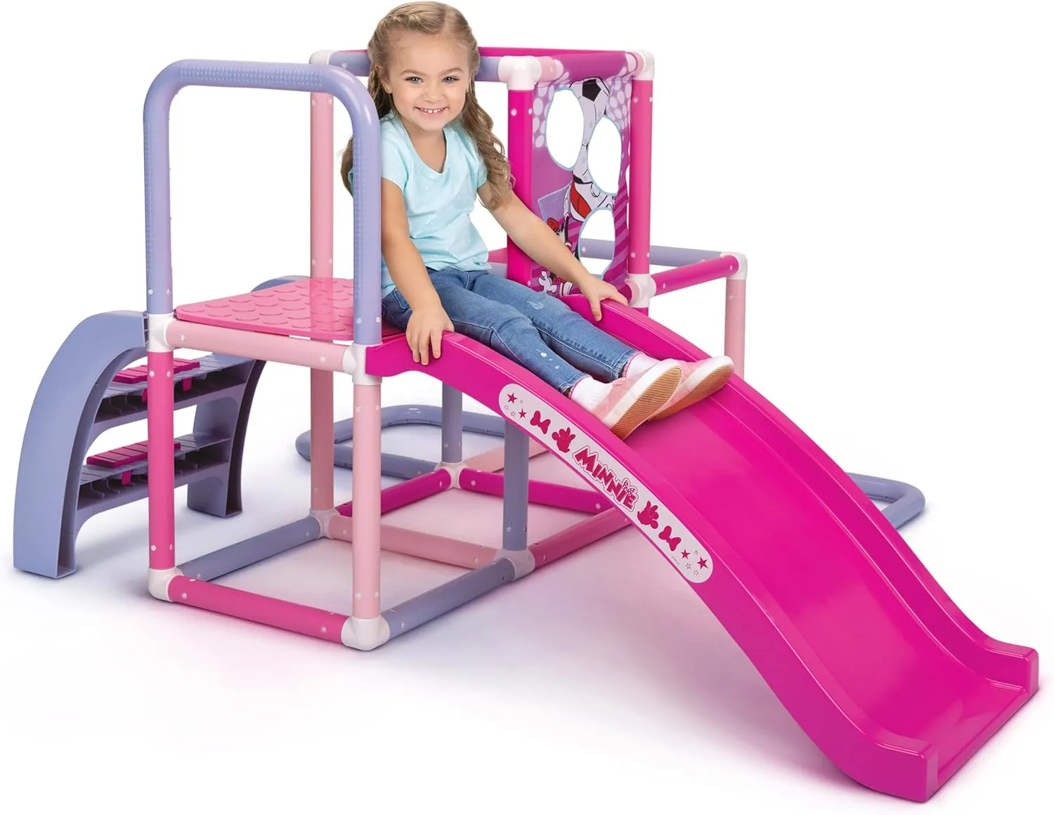 Minnie Jungle Gym play structure with Minnie bean bags