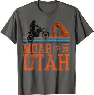 Moab Utah Arches Desert Off Road Dirt Bike Motorcycle Retro T-Shirt