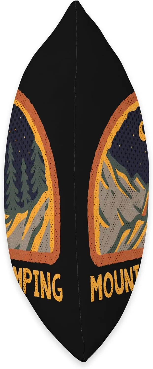 Mountain Camping Wildlife Hiking Outdoor Hiker Camper Forest Throw Pillow, 16x16, Multicolor