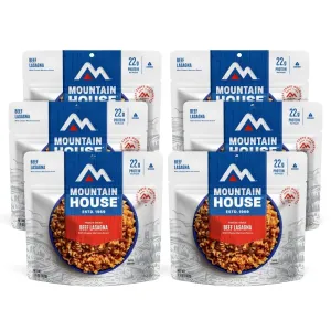 Mountain House Beef Lasagna | Freeze Dried Backpacking & Camping Food | 6-Pack