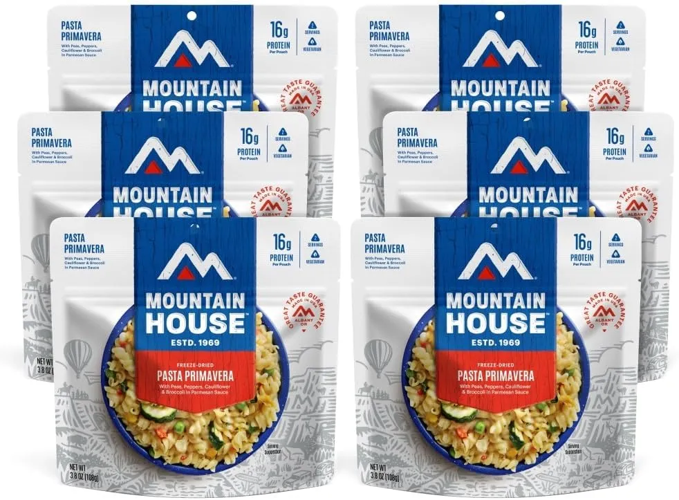 Mountain House Pasta Primavera | Freeze Dried Backpacking & Camping Food | Survival & Emergency Food