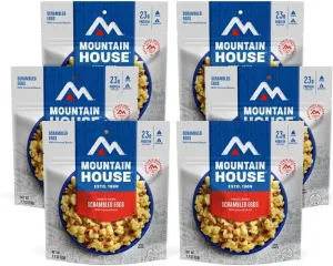 Mountain House Scrambled Eggs with Bacon | Freeze Dried Backpacking & Camping Food | 6-Pack | Gluten-Free