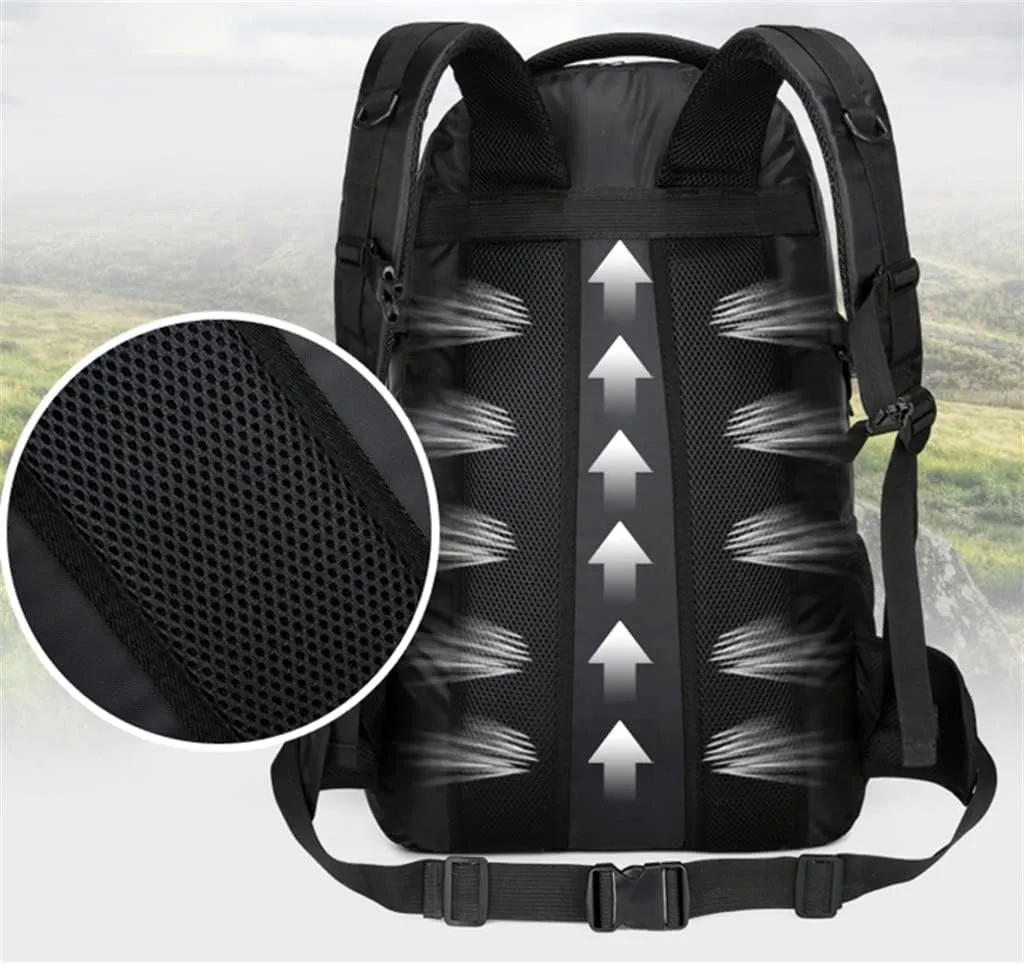 Mountaineering Backpack Rucksack 60L Outdoor Sports Bag Travel Backpack Hiking Backpack Hiking Bag(C)