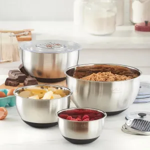 MíU Stainless Steel Mixing Bowls with Graters, Set of 4