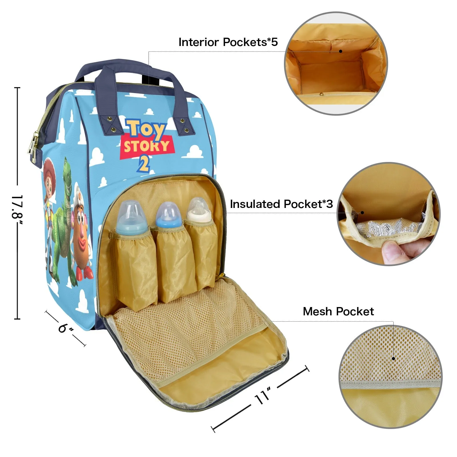 Multi-Function Diaper Story Toy Secure checkout 2 Backpack Oversized savings