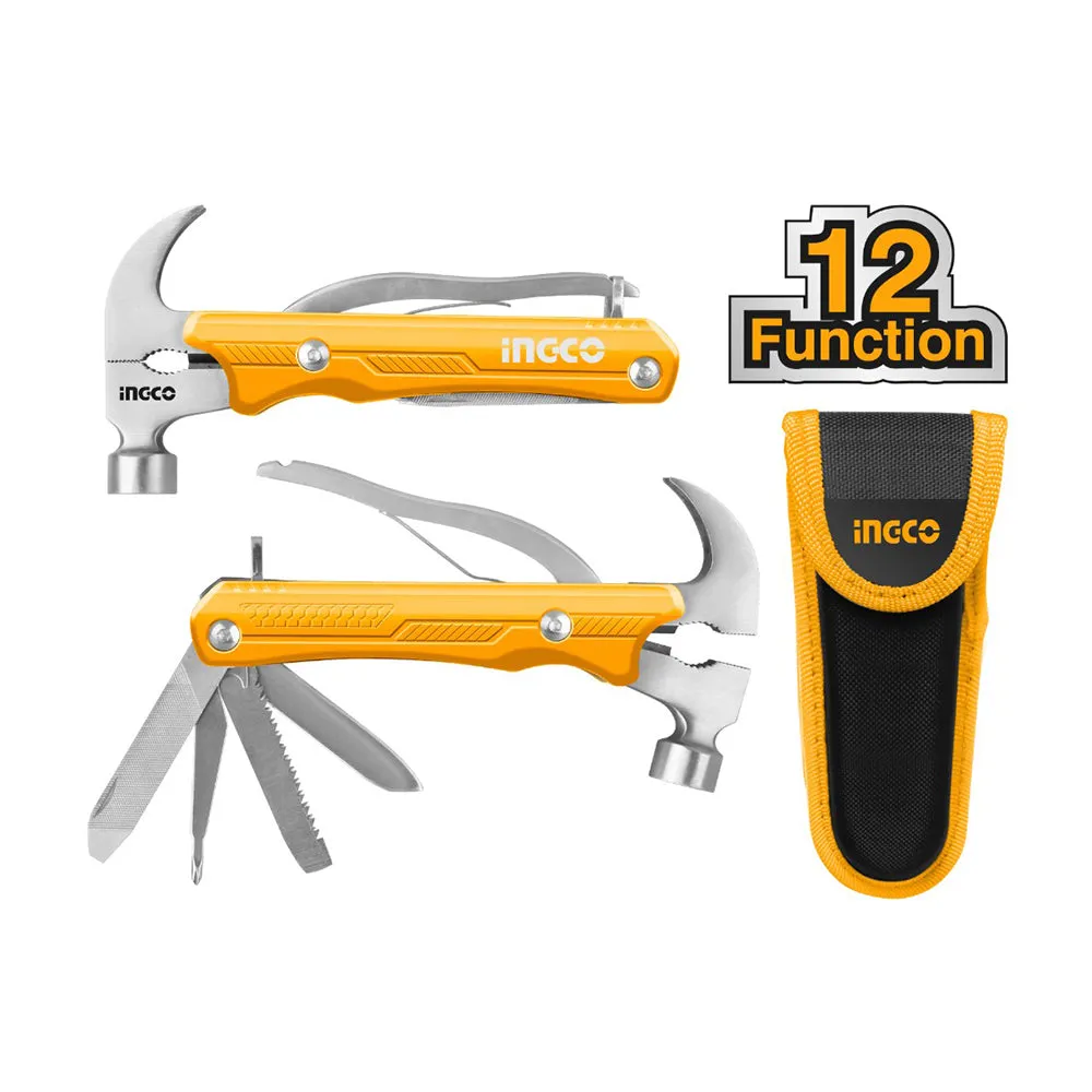 Multi-Function Hammer Tool Set Pliers Screwdriver Hammer Saw w/ Pouch HMFH0121