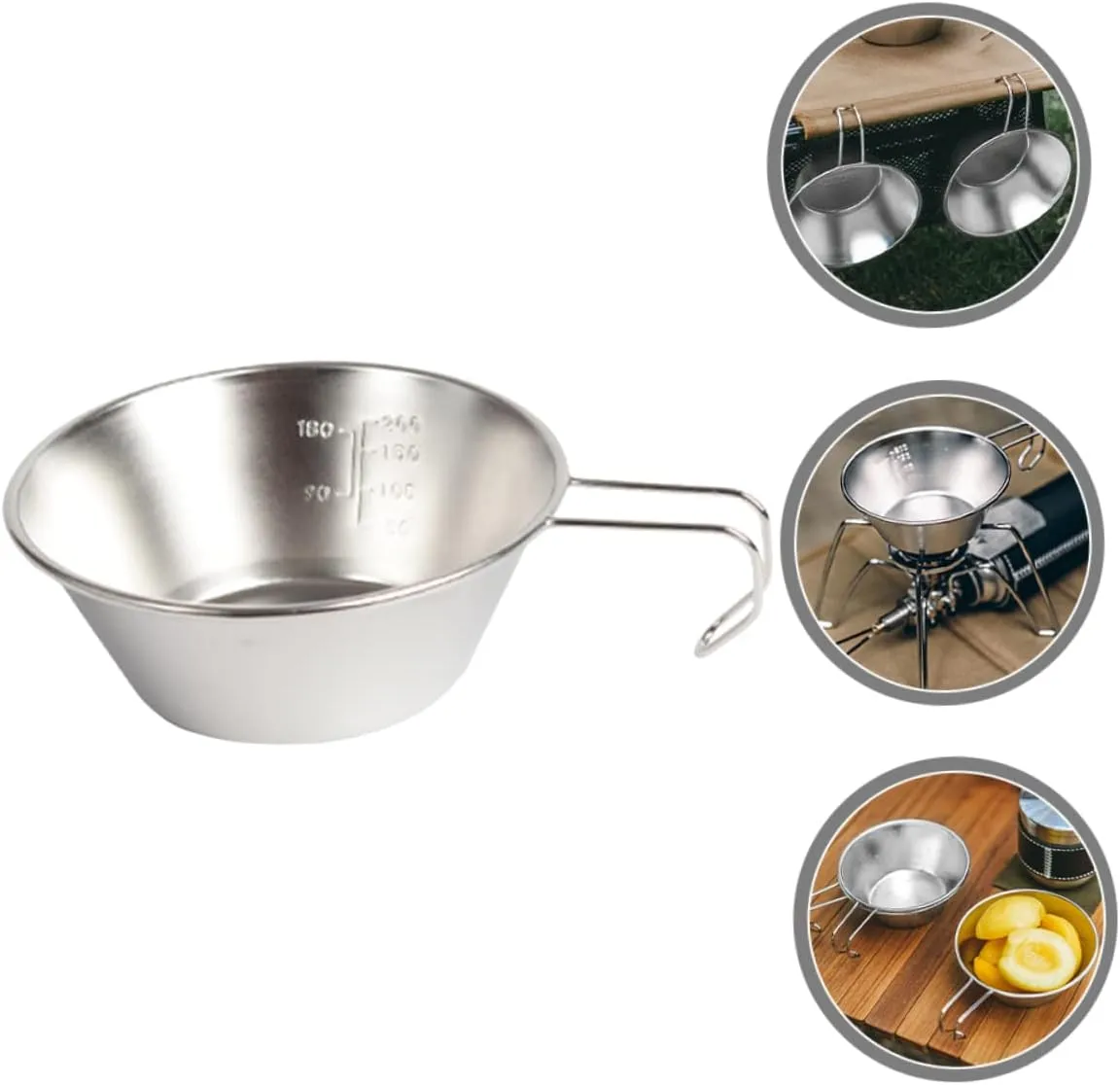 Multi Function Water Bowl Portable Wine Cup for Camping Hiking Picnic Compact Design Durable Outdoor Supply